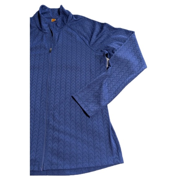 Lucy Athletic Jacket Womens L Blue Full Zip Yoga Running Lightweight Pockets - Picture 2 of 9
